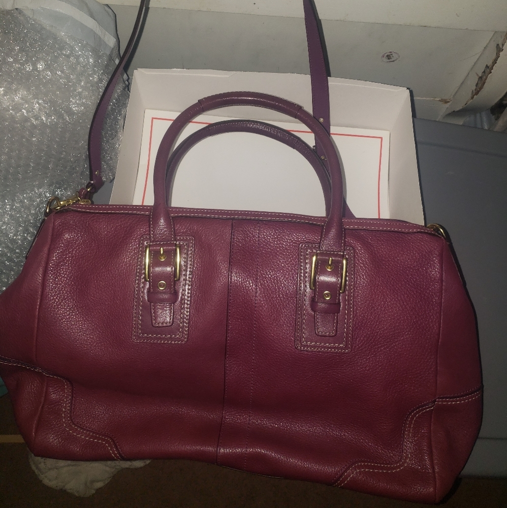 COACH purple Leather shoulder bag